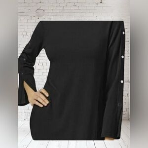 Alfani Ribbed Knit Top | Silver Embellishment | NWT | Multiple Sizes & Colors